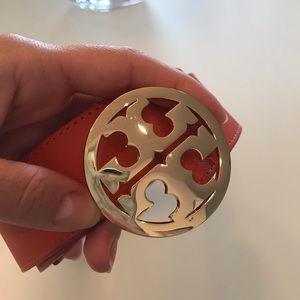 Tory Burch Orange Belt w. gold buckle - like new!